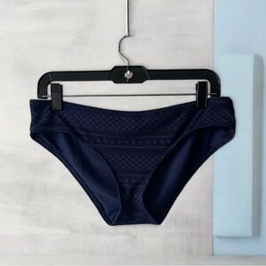 Aerie Blue Textured Bikini Bottom Swimwear